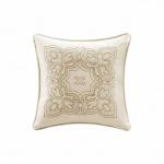 Madison Park Daybed Cover Set Damask Quilted Cover for Daybeds, All Season, Pre-washed Cotton-Filled Coastal Bedding with Scallop Edge, Shams, Bedskirt, Décor Pillows, Tuscany, Cream, 39"x75", 6 Piece