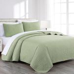 Chezmoi Collection Austin 3-piece Oversized Bedspread Coverlet Set (Queen, Sage)