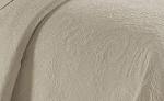 Linen Plus Embossed Coverlet Bedspread Set Oversized Solid Beige King/California King Bed Cover Bedding New # Dana