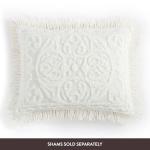 Beatrice Home Fashions Medallion Chenille Bedspread, Queen, Ivory