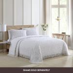 Beatrice Home Fashions Medallion Chenille Bedspread, Queen, White