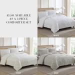 Beatrice Home Fashions Medallion Chenille Bedspread, Queen, White