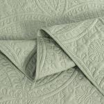 Chezmoi Collection Austin 3-piece Oversized Bedspread Coverlet Set (Queen, Sage)