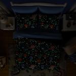 Twin Kids Comforter Set - 5 Pieces Twin Bedding Sets for Boys, Glow in The Dark Space Bed in A Bag with Sheets