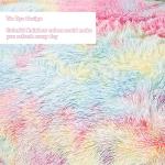 PERFEMET Pink Faux Fur Fluffy Comforter Twin 3-Piece Colorful Rainbow Plush Shaggy Bedding Sets for Girls Tie Dye Fuzzy Furry Comforter Set(Pink, Twin)