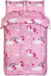 Utopia Bedding Unicorn Kids Comforter Set with 2 Pillow Shams, 3 Piece Soft Microfiber Twin Bed Comforter with Pillow Shams, Printed Kids Bedding for Boys and Girls, Lightweight, Breathable,Easy Care