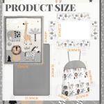 4 Piece Woodland Forest Animals Crib Bedding Set, Including Jungle Safari Crib Skirt, Blanket, Nursery Bed Sheet and Diaper Stacker, Soft Neutral Nursery Standard Size Baby Bedding for Baby Girls Boys