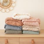 Konssy Muslin Crib Sheets 2 PCS, 100% Cotton Baby Crib Sheets for Standard Crib Mattress (28"x 52"), Soft and Breathable for Boys, Girls (Woodland,Sage)