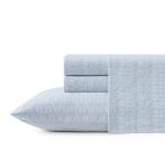 Tommy Bahama - King Size Sheet Set, 100% Cotton Percale Bedding with a Crisp & Cool Feel, Bed Sheets with Matching Fitted Sheet & Pillowcases (Palm Tree Ikat Blue)