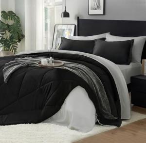 BEDELITE Queen 7-Piece Reversible Comforter Set
