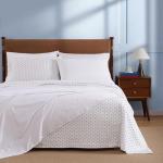 Tommy Hilfiger - Queen Size Sheet Set, Crisp & Tailored Cooling Sheets with a Smooth Cotton Percale Lightweight Feel - Bed Sheets with Matching Pillowcases & Fitted Sheet (New England Plaid Blue)