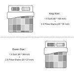 Floral Quilt Set with Shams - Queen Size