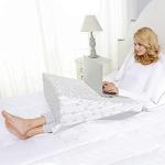 Superior Memory Foam Wedge Pillow, Body Pillow, Removable Cover, Extra Sleeping Support for Side, Back or Stomach Sleepers, Bedding Basics, Fluffy, Plush, Bedroom Decor, 24" x 24" x 8", White