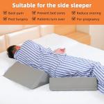 Fanwer Bed Wedges & Body Positioners (3 in 1), 40 Degree Wedges for Bed Positioning,Positioning Pillows for Elderly, Wedge Pillow for Bed Sores, Side Sleeping, After Surgery, Knees Elevated,Back Pain
