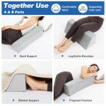 Positioning Wedge Pillow Side Sleeping Belt Connection, Limit Width Adjustable Bed Wedges Body Positioners for Back Pain Relief, Back Positioning Wedge for After Surgery, Anti Snoring, Back Support