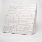 Superior Memory Foam Wedge Pillow, Body Pillow, Removable Cover, Extra Sleeping Support for Side, Back or Stomach Sleepers, Bedding Basics, Fluffy, Plush, Bedroom Decor, 24" x 24" x 8", White