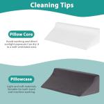 Bedluxe Wedge Pillow for Side Sleeping, Comfort Foam Back Pillow for Side Sleeper, Bed Wedges & Body Positioners for After Surgery, Pregnancy Support, Back Pain, Preventing Bedsores, Short Plush