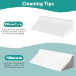 Bedluxe Wedge Pillow for Side Sleeping, Comfort Foam Back Pillow for Side Sleeper, Bed Wedges & Body Positioners for After Surgery, Pregnancy Support, Back Pain, Preventing Bedsores, White/Grey