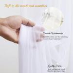 Akiky Canopy Bed Curtains with Light Princess Bed Canopy Scarf for Full/Queen Metal Bed Frame,Wood Frame Bed-2 Panel Sheer Curtain(Full/Queen,White)