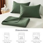 Olive Green Queen Quilt Set with Pillow Shams