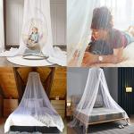 Mosquito Net Bed Canopy for Girls,King Canopy Bed Curtains Full Queen Size from Ceiling,Dome Mosquito Netting Bed Tent Twin Girls Princess Canopy Bed White Decor for Baby Crib,Kid Bed and Adult Beds