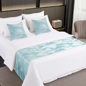 AMBERIS Bed Runners & Scarves, Modern Style Bed Scarf No Fading Soft (Pillowcases Sold Separately)