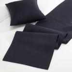 Mengersi Solid Bed Runner Scarf Protector Slipcover Bed Decorative Scarf for Bedroom Hotel Wedding Room (King, Black)