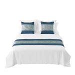 AMBERIS Chenille Bed Runner, Durable Decorative Bed Scarf for Home and Hotel (Pillowcases Sold Separately)