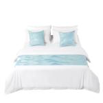 AMBERIS Bed Runners & Scarves, Modern Style Bed Scarf No Fading Soft (Pillowcases Sold Separately)