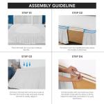 Utopia Bedding Twin Elastic Bed Ruffle - Easy Wrap Around Ruffle - Microfiber Bed Skirt with Adjustable Elastic Belt 16 Inch Tailored Drop - Hotel Quality Bedskirt, Fade Resistant (Twin, White)