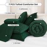 Andency Dark Emerald King Comforter Set - 7 Pieces
