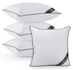 Utopia Bedding Throw Pillow Inserts (Pack of 4, White), 18 x 18 Inches Decorative Indoor Pillows for Sofa, Bed, Couch, Cushion Sham Stuffer