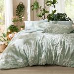 Bedsure 7-Piece Floral Sage Green Comforter Set