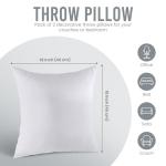 Utopia Bedding 18x18 Pillow Inserts, Set of 2, White – Indoor Decorative Throw Pillows for Bed, Sofa & Couch – Soft, Supportive & Fluffy Cushion Inserts