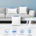 EIUE Throw Pillow Inserts, Machine Washable Pillows,Premium Polyester Fiber Fill for Sofa Bed & Decorative Cushions (White, 18x18inch)