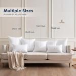 MIULEE Throw Pillows Inserts, Pack of 2 18x18 Inch 100% Virgin Fiber Filling Bed Couch Pillows