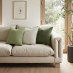 MIULEE Olive Green Couch Pillow Covers 18x18 Inch, Set of 2 Soft Chenille Decorative Square Throw Pillow Covers Farmhouse for Sofa Living Room Bed