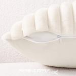 Pallene Faux Fur Plush Spring Throw Pillow Covers 18x18 Set of 2, Luxury Soft Fluffy Striped Decorative Pillow Covers for Sofa, Couch, Living Room, Cream White