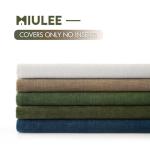 MIULEE Olive Green Couch Pillow Covers 18x18 Inch, Set of 2 Soft Chenille Decorative Square Throw Pillow Covers Farmhouse for Sofa Living Room Bed