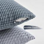 MIULEE Blue Decorative Pillow Covers 18x18 Inch Set of 4 Boho Western Farmhouse Home Decor Couch Throw Pillows Summer Coastal Corduroy Pillowcases Industrial for Sofa Living Room Bed