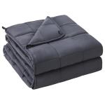 yescool Weighted Blanket for Adults (20 lbs, 60” x 80”, Grey) Cooling Heavy Blanket for Sleeping Perfect for 190-210 lbs, Queen Size Breathable Blanket with Premium Glass Bead, Machine Washable