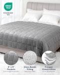 Kivik Breathable Weighted Blanket for Adults, 15 lbs Ultra Soft Minky Dot Heavy Blankets, Reversible Cooling and Warm Blanket for All Seasons, Machine Washable, 60"x80" Queen Size, Grey