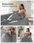 Kivik Breathable Weighted Blanket for Adults, 15 lbs Ultra Soft Minky Dot Heavy Blankets, Reversible Cooling and Warm Blanket for All Seasons, Machine Washable, 60"x80" Queen Size, Grey