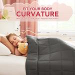 CuteKing Weighted Blanket (7lbs, 40"x 60", Grey) Heavy Blanket for 60-80lbs, Weighted Blanket for Cooling & Heating with Premium Glass Beads, Thick Blanket All-Season