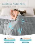 Topblan Weighted Blanket for Adults 12lbs, Soft Cooling Breathable Weighted Throw for Sleeping, Washable Heavy Blanket with Glass Beads for Winter, Sofa Bed, 48"x72" Twin Size, Grey