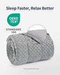 Mr. Sandman Weighted Blanket for Adults Queen Size 15 lbs, Soft Cooling Heavy Minky Blanket for Sleep, Washable Throw Blanket with Glass Beads, 60 x 80 Inches, Grey