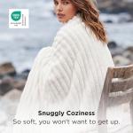 Bedsure GentleSoft White Throw Blanket for Couch - Soft Cozy Fleece Throw Blankets for Women Girls, Mothers Graduation Birthday Gifts for Women Her Mom, Room Home Spring Decor, Off White, 50x60 Inches