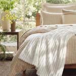 Bedsure GentleSoft White Throw Blanket for Couch - Soft Cozy Fleece Throw Blankets for Women Girls, Mothers Graduation Birthday Gifts for Women Her Mom, Room Home Spring Decor, Off White, 50x60 Inches