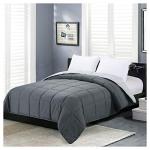 Homelike Moment Comforters Queen Size - Grey Duvet Insert Down Alternative Bed Queen Comforter, Lightweight Bedding Comforters Full Size Quilted Soft All Season Reversible Dark Gray/Light Grey
