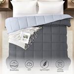 Homelike Moment Comforters Queen Size - Grey Duvet Insert Down Alternative Bed Queen Comforter, Lightweight Bedding Comforters Full Size Quilted Soft All Season Reversible Dark Gray/Light Grey
